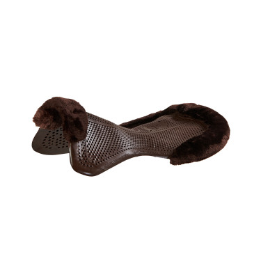 Therapeutische gel pad uitsnijding in ecologische wol Acavallo Bruin / bruin