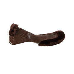 Therapeutische gel pad uitsnijding in ecologische wol Acavallo Bruin / bruin