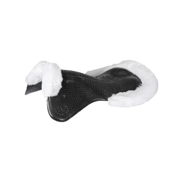 Amortisseur thérapeutique en gel découpe en laine écologique Acavallo Noir / blanc Amortisseur thérapeutique en gel découpe en laine écologique Acavallo Noir / blanc