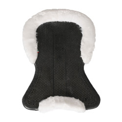 Amortisseur thérapeutique en gel découpe en laine écologique Acavallo Noir / blanc Amortisseur thérapeutique en gel découpe en laine écologique Acavallo Noir / blanc