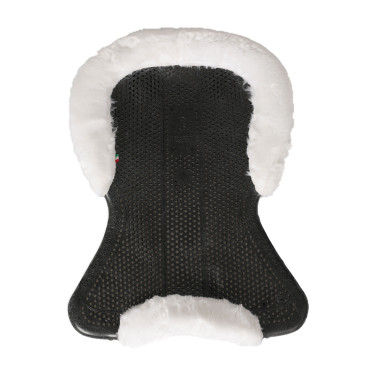 Therapeutische gel pad uitsnijding in ecologische wol Acavallo Zwart / wit