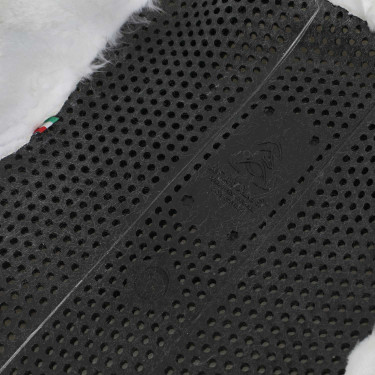 Therapeutische gel pad uitsnijding in ecologische wol Acavallo Zwart / wit