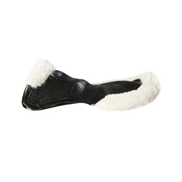 Therapeutische gel pad uitsnijding in ecologische wol Acavallo Zwart / natuur