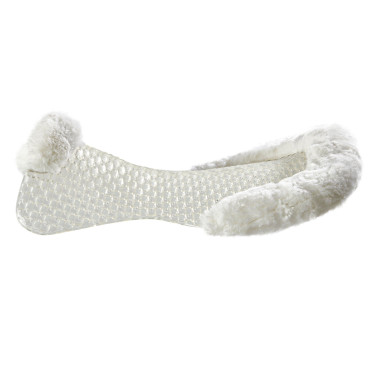 Ademend gelkussen met uitsnijding van schapenwol Acavallo Transparant / wit