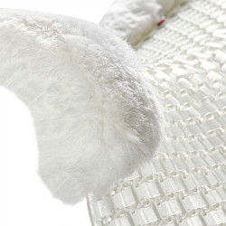 Ademend gelkussen met uitsnijding van schapenwol Acavallo Transparant / wit