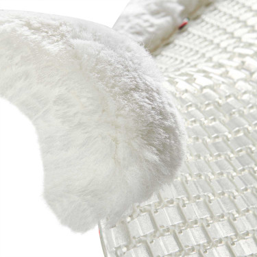 Ademend gelkussen met uitsnijding van schapenwol Acavallo Transparant / wit
