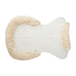 Amortisseur respirant en gel avec découpe en laine de mouton Acavallo Transparent / naturel