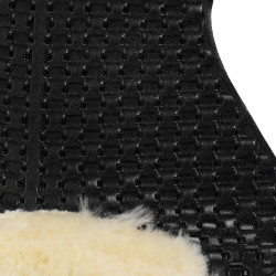 Amortisseur respirant en gel avec découpe en laine de mouton Acavallo Noir / naturel Amortisseur respirant en gel avec découpe en laine de mouton Acavallo Noir / naturel