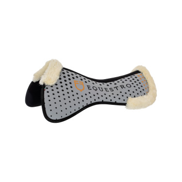 Amortisseur mémoire de forme et laine écologique avec grip en silicone et logo Equestro Gris