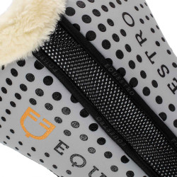 Amortisseur mémoire de forme et laine écologique avec grip en silicone et logo Equestro Gris