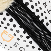 Amortisseur mémoire de forme et laine écologique avec grip en silicone et logo Equestro Blanc