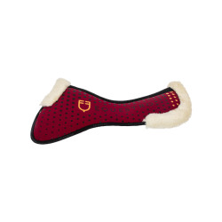 Amortisseur mémoire de forme et laine écologique avec grip en silicone et logo Equestro Vin Rouge Amortisseur mémoire de forme et laine écologique avec grip en silicone et logo Equestro Vin Rouge