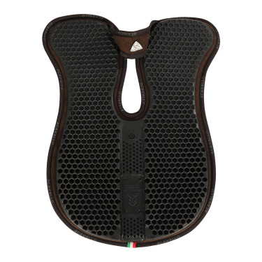 Amortisseur mémoire de forme avec rehausse arrière et bordure en mouton Acavallo Marron