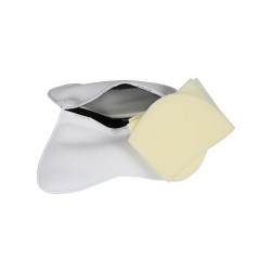 Amortisseur mémoire de forme avec rehausse arrière en mouton complet Acavallo Blanc