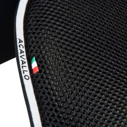 Amortisseur mémoire de forme avec grip en gel hexagonal et rehausse arrière Acavallo Noir