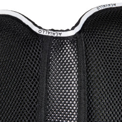 Amortisseur mémoire de forme avec grip en gel hexagonal et rehausse arrière Acavallo Noir