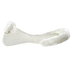 Gel-masserend schokabsorberend kussen met uitsparing van schapenwol Acavallo Transparant / wit Gel-masserend schokabsorberend kussen met uitsparing van schapenwol Acavallo Transparant / wit