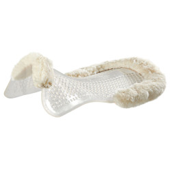 Amortisseur massant en gel avec découpe en laine de mouton Acavallo Transparent / naturel