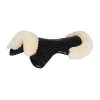 Amortisseur massant en gel avec découpe en laine de mouton Acavallo Noir / naturel