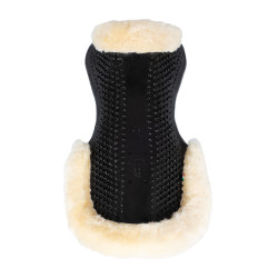 Amortisseur massant en gel avec découpe en laine de mouton Acavallo Noir / naturel Amortisseur massant en gel avec découpe en laine de mouton Acavallo Noir / naturel