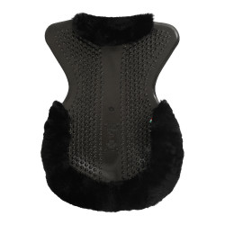 Amortisseur massant en gel avec découpe en laine de mouton Acavallo Noir / noir