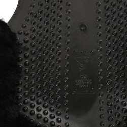 Amortisseur massant en gel avec découpe en laine de mouton Acavallo Noir / noir