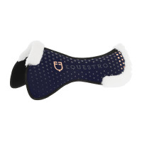 Ademend schokdemper van ecologische wol met grip Equestro Marine Marineblauw
