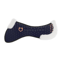 Ademend schokdemper van ecologische wol met grip Equestro Marine Marineblauw