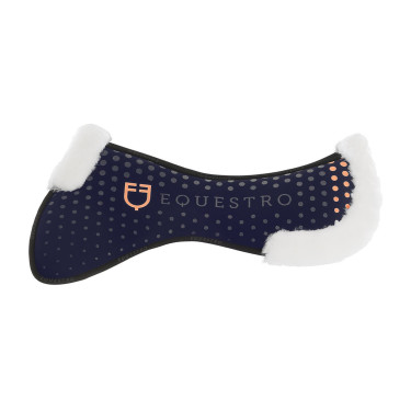 Ademend schokdemper van ecologische wol met grip Equestro Marine Marineblauw Ademend schokdemper van ecologische wol met grip Equestro Marine Marineblauw