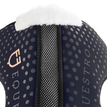 Ademend schokdemper van ecologische wol met grip Equestro Marine Marineblauw Ademend schokdemper van ecologische wol met grip Equestro Marine Marineblauw