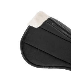 Amortisseur en laine écologique Equestro Noir / noir / blanc