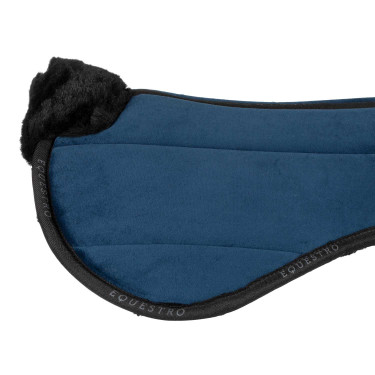 Ecologische wollen schokdemper Equestro Marine / zwart Blauw