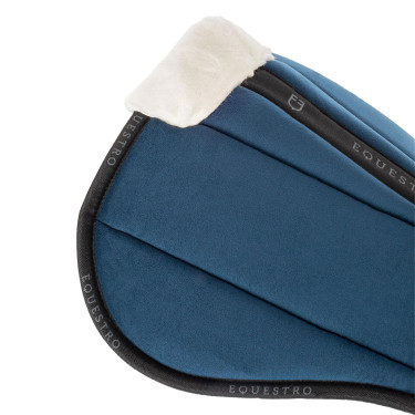 Amortisseur en laine écologique Equestro Marine / noir / blanc Bleu marine