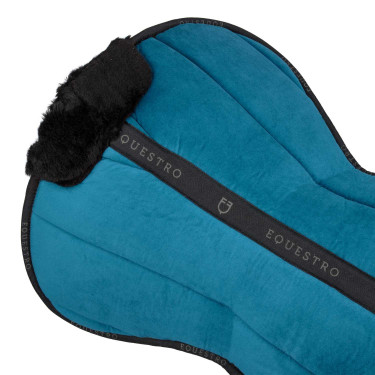 Amortisseur en laine écologique Equestro Pétrol / noir Bleu