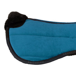 Ecologische wollen schokdemper Equestro Petrol / zwart Blauw