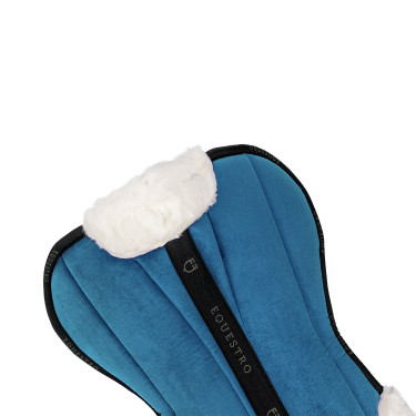 Ecologische wollen schokdemper Equestro Petrol / zwart / wit