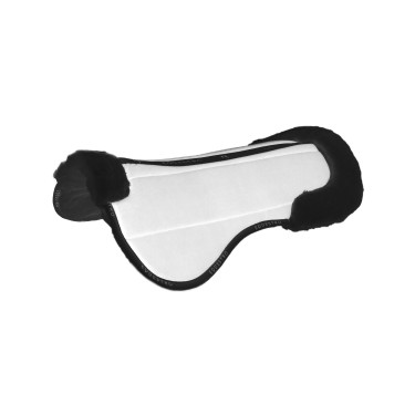 Amortisseur en laine écologique Equestro Blanc / noir