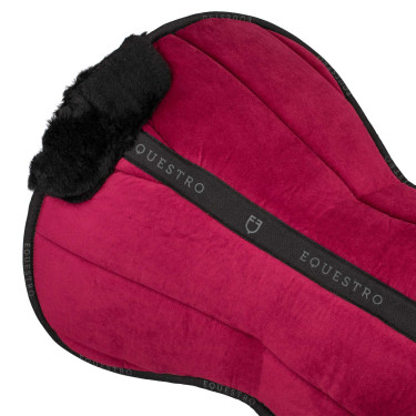 Amortisseur en laine écologique Equestro Vin / noir Rouge