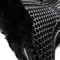 Amortisseur en gel réhausse avant complète en laine de mouton Acavallo Noir / noir