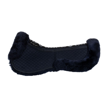 Katoenen schokdemper met zakken en schapenvacht Equestro Blauw / marine