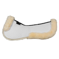 Amortisseur en coton avec poches et mouton Equestro Blanc / naturel
