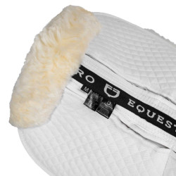 Amortisseur en coton avec poches et mouton Equestro Blanc / naturel