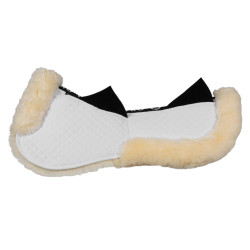 Amortisseur en coton avec poches et mouton Equestro Blanc / naturel