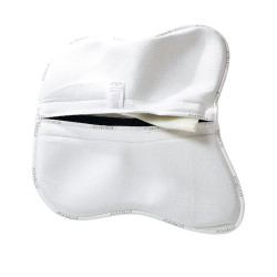 Amortisseur mémoire de forme avec gel hexagonal et rehausse arrière Acavallo Blanc Amortisseur mémoire de forme avec gel hexagonal et rehausse arrière Acavallo Blanc
