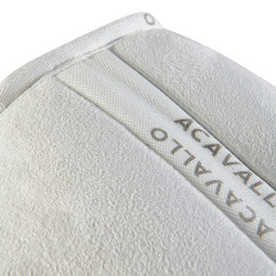 Amortisseur mémoire de forme avec gel hexagonal et rehausse arrière Acavallo Blanc Amortisseur mémoire de forme avec gel hexagonal et rehausse arrière Acavallo Blanc