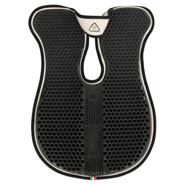 Acavallo schokdemper met schoftuitsparing, traagschuim, achterste verhoger Wit Acavallo schokdemper met schoftuitsparing, traagschuim, achterste verhoger Wit