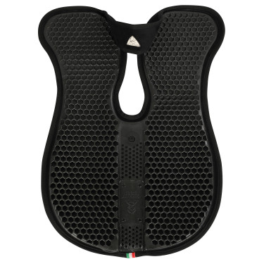 Acavallo schokdemper met schoftuitsparing, traagschuim, achterste verhoger Zwart