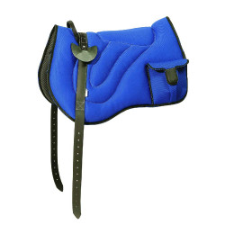 Barebackpad met zak Umbria Equitazione Koningsblauw Barebackpad met zak Umbria Equitazione Koningsblauw