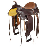 Western trailzadel ronde schoft full quarter 8020 Bruin Western trailzadel ronde schoft full quarter 8020 Bruin