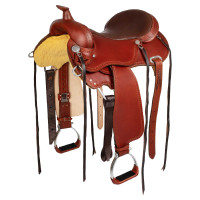 Western trailzadel ronde schoft full quarter 8020 Bruin Western trailzadel ronde schoft full quarter 8020 Bruin